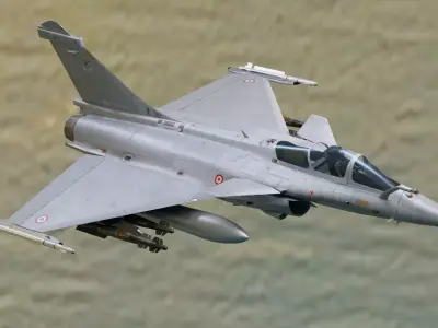 Dassault Rafale C - Rigged - High Resolution Cocpit Low-poly 3D model