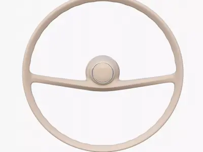 Generic 60s Car Steering Wheel 3D model