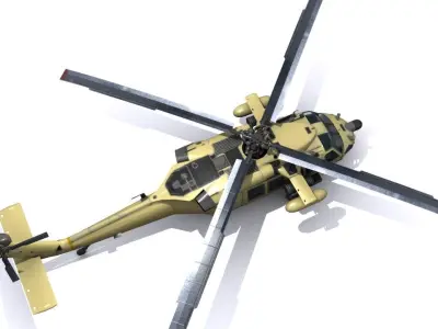 Army Blackhawk Low-poly 3D model