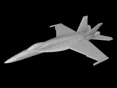 F-18 HORNET SCALE 1-72 PRINTABLE STL FILES 3D print model