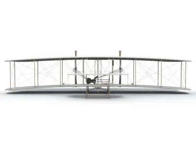 Accurate 1903 Wright Flyer 3D model
