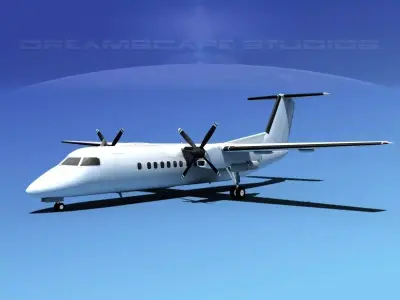 DeHavilland DHC-8-Q300 Unmarked 3D model