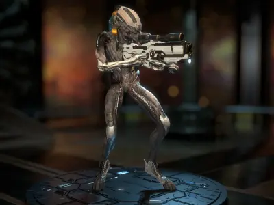 Biochemical Monster 01 Low-poly 3D model