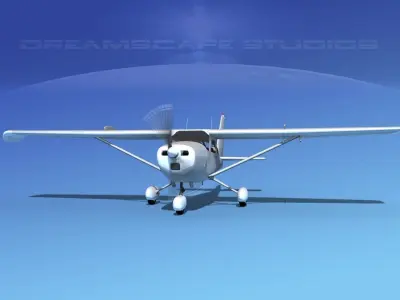 Cessna 172 Skyhawk STOL Bare Metal 3D model