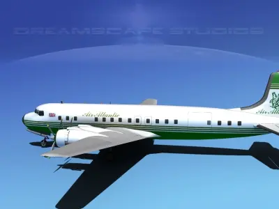 Douglas DC-7C Air Atlantic 3D model