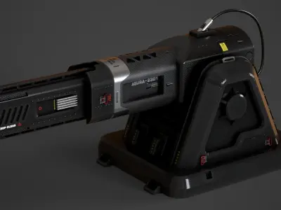 Laser Turret - ASURA Low-poly 3D model