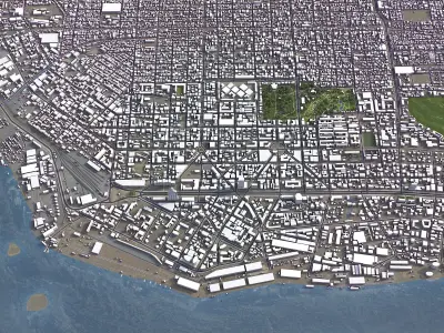 Kinshasa - 3D City Low-poly 3D model