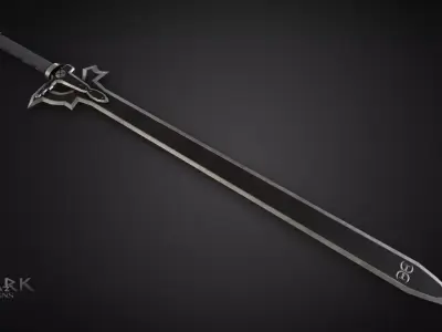 Elucidator Sword Art Online Low-poly 3D model