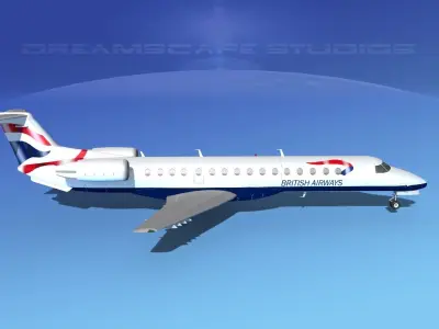 Embraer ERJ-140 British Airways 3D model