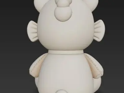 3D Printable Cute Fish Bear Figurine 3D print model