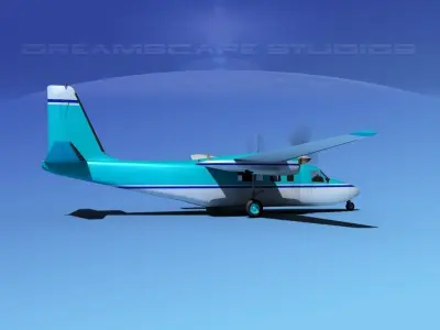 Rockwell Turbo Commander 690 V07 3D model