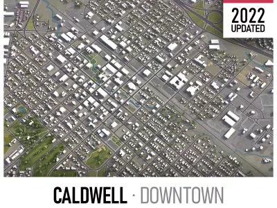 Caldwell Low-poly 3D model