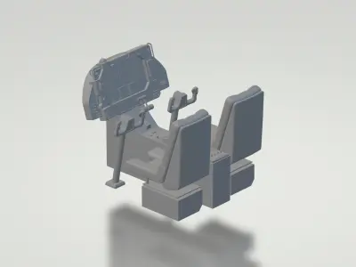 Cockpit helicopter and plane 3D print model