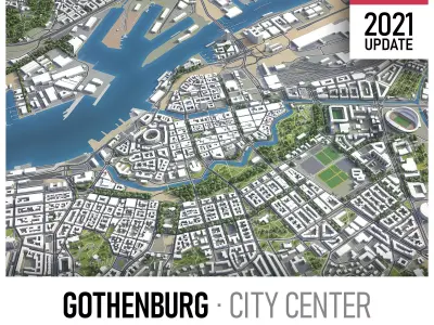 Gothenburg Low-poly 3D model