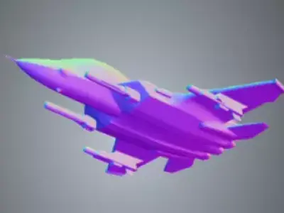 Futuristic Sci-Fi Jet Fighter 3D model