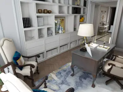 Home Office and Hall 3D model