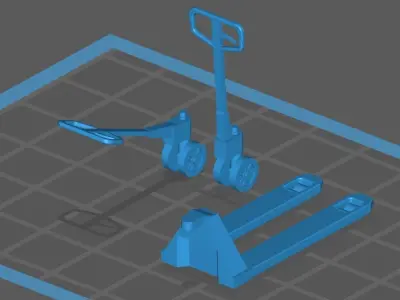 Hand pallet truck Scale Model 1 43 3D print model