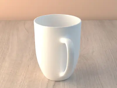 White Mug Free 3D model
