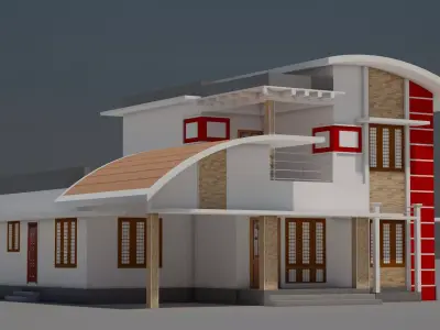 House Exterior Free low-poly 3D model