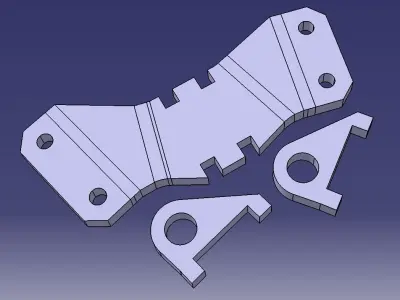 Ge jet engine bracket- sheetmetal experiment Free 3D model