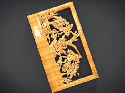 Ornament Fish Furniture Low-poly 3D model