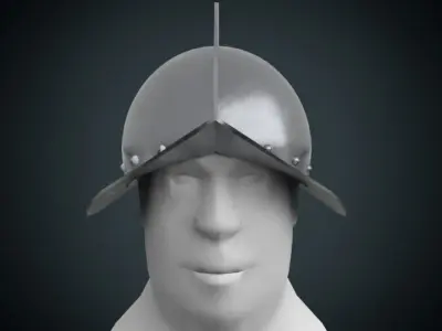 Morion shield Low-poly 3D model