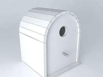 Birdhouse bird house made of wood Free 3D model