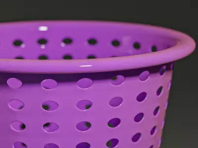 Trash Basket Low-poly 3D model