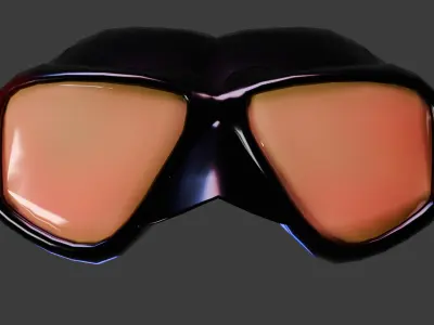 High Quality Googles low poly Low-poly 3D model