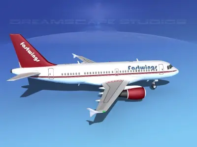 Airbus A319 Fastwings 3D model