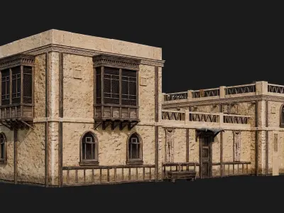 09-12 - Arabic Houses 4K Low-poly 3D model