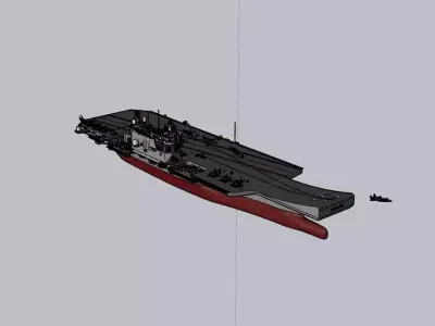 TCG Trakya Aircraft Carrier V2 3D Model STL  SketchUp Files 3D model