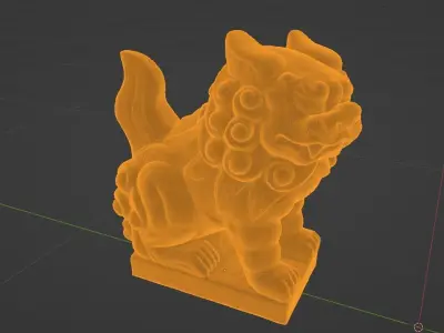 Japanese Komainu 3D model