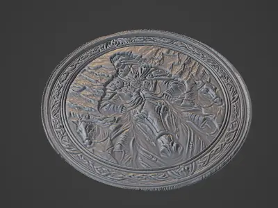 Alp Arslan Medallion 3D print model