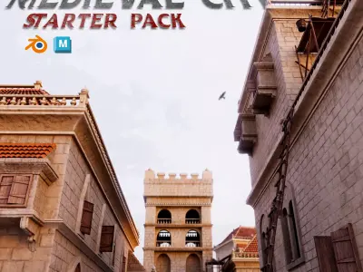 Medieval City- Starter Kit 3D model
