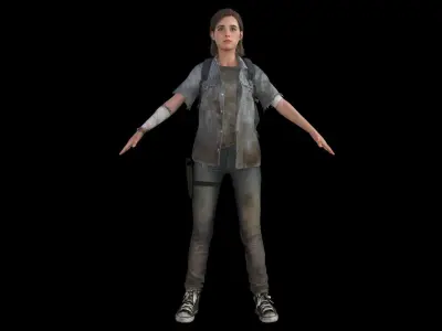 Ellie Williams The Last of Us Part 2 Low-poly 3D model