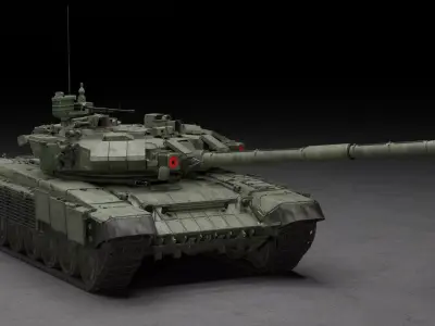 Tank Object 187 With X-shaped engine 3D Model 3D model