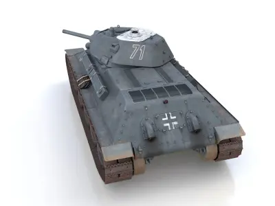T-34-76 - Model 1940 -Soviet medium tank - 71 3D model