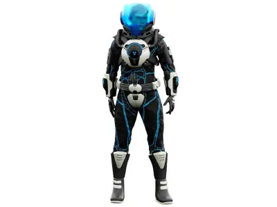 CYBER ASTRONAUT-Z  Rigged for Unreal Engine - Unity - MIXAMO 3D model