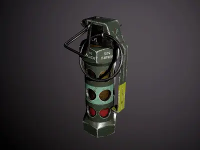 Game-Ready Flashbang Grenade Low-poly 3D model