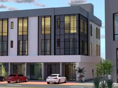 Contemporary Commercial Building A22 DWG SketchUp 3D model