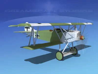 Fokker D-VII V10 Luftwaffe 3D model