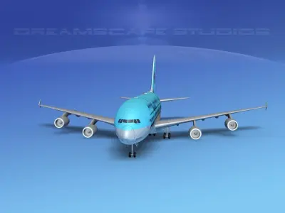  Airbus A380-800 Korean Air 3D model