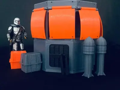 The Mandalorian - Mechanic Booth Diorama 3D print model
