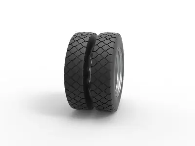 Double wheel 4 Scale 1 to 25 3D print model