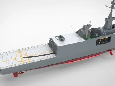 Frigate French 3D model