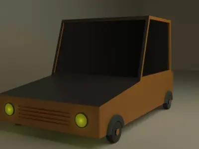 Low Poly Mini car Low-poly 3D model