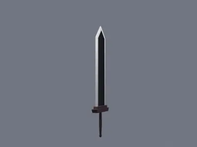 big sword Free low-poly 3D model