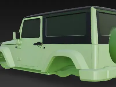 jeep upper body 3D model
