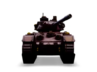 Realistic Detailed Military Tank Model Low-poly 3D model